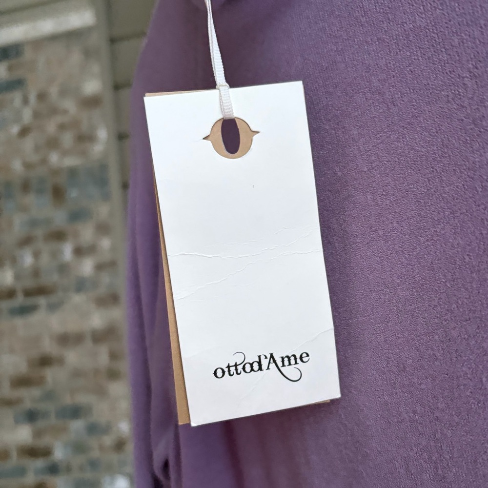 🆕 Ottod’Ame Essence Lavender Turtleneck Sweater US 10 Made in Italy ViscoseBlend - Picture 15 of 17